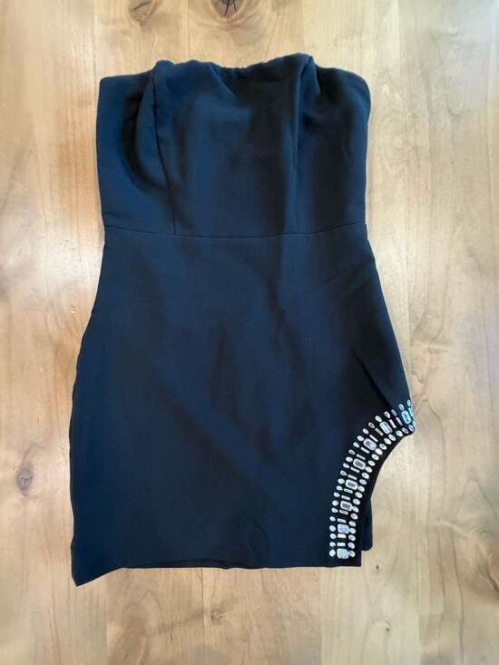DO+BE Dresses & Skirts - Do + Be Rhinestone Slit Strapless Dress Size S Black
